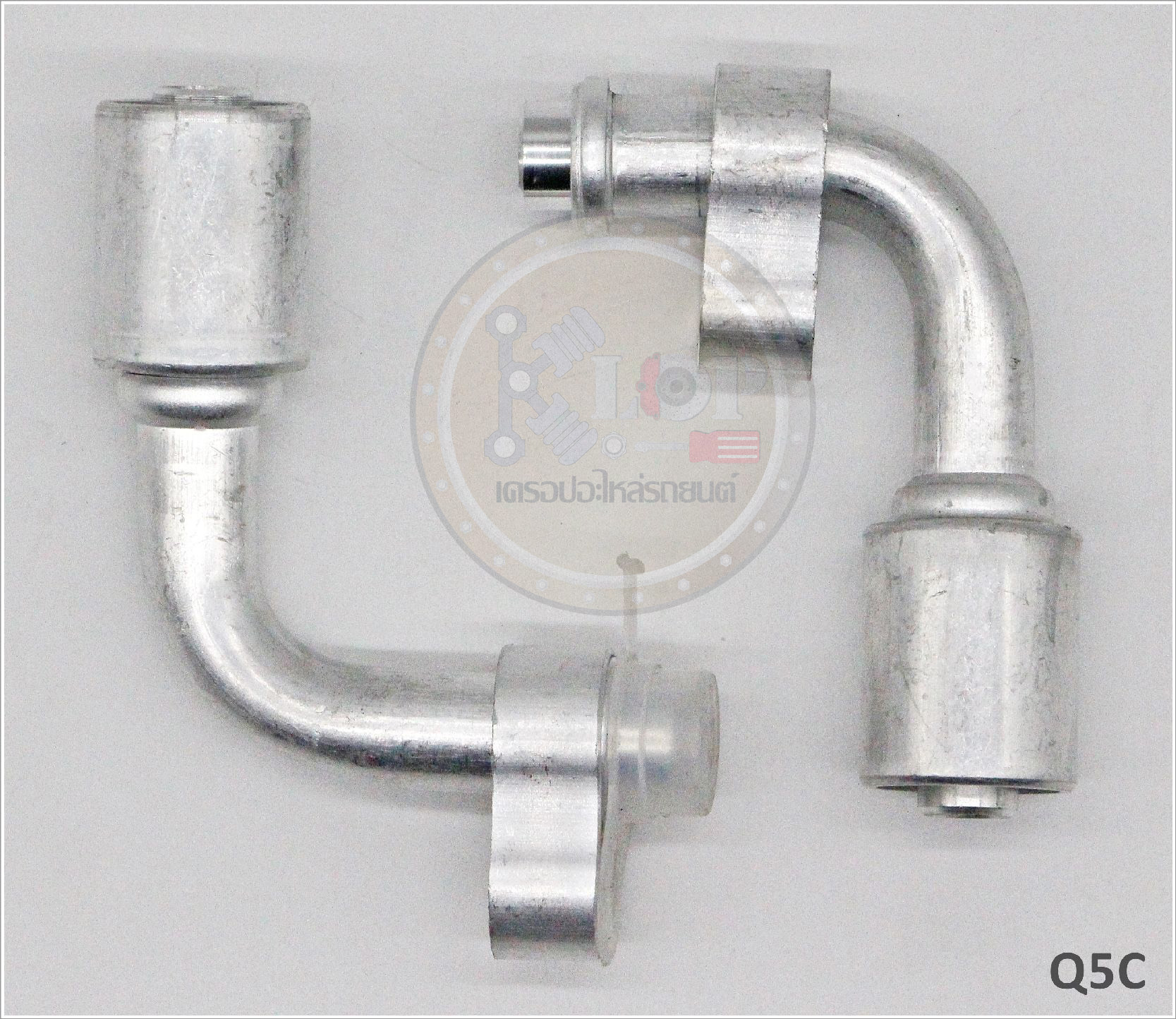 Q5C พิตติ้ง 5/8นิ้ว - 90องศา แปะหมุน R12 (ปลอกอลูมิเนียม) (Vinn)