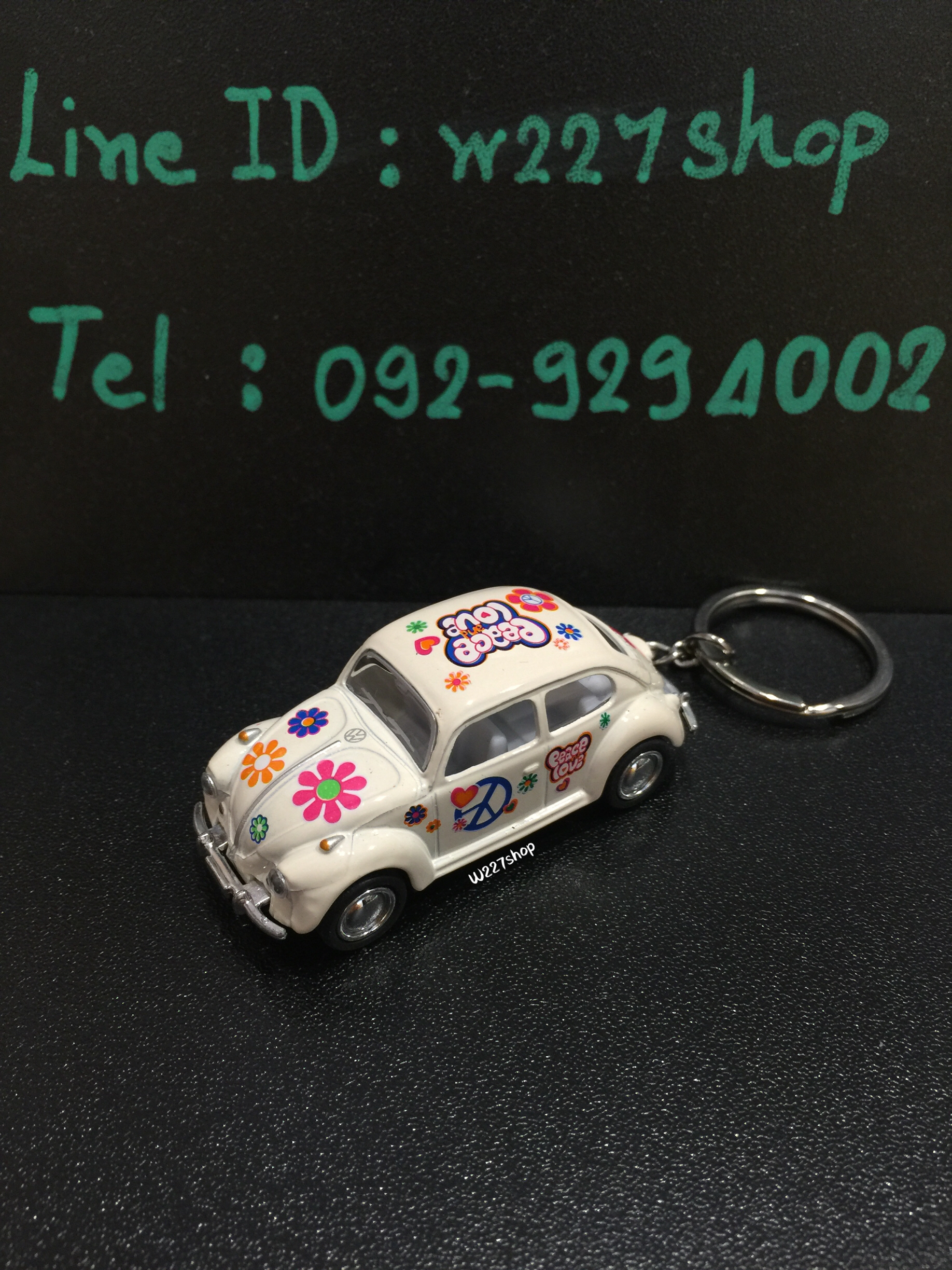 พวงกุญแจ โมเดลรถเหล็ก โฟล์คเต่า 1967 Volkswagen Classical Beetle scale 1:64 ขนาด 2.5 นิ้ว กดลาน (ปลีก-ส่ง)