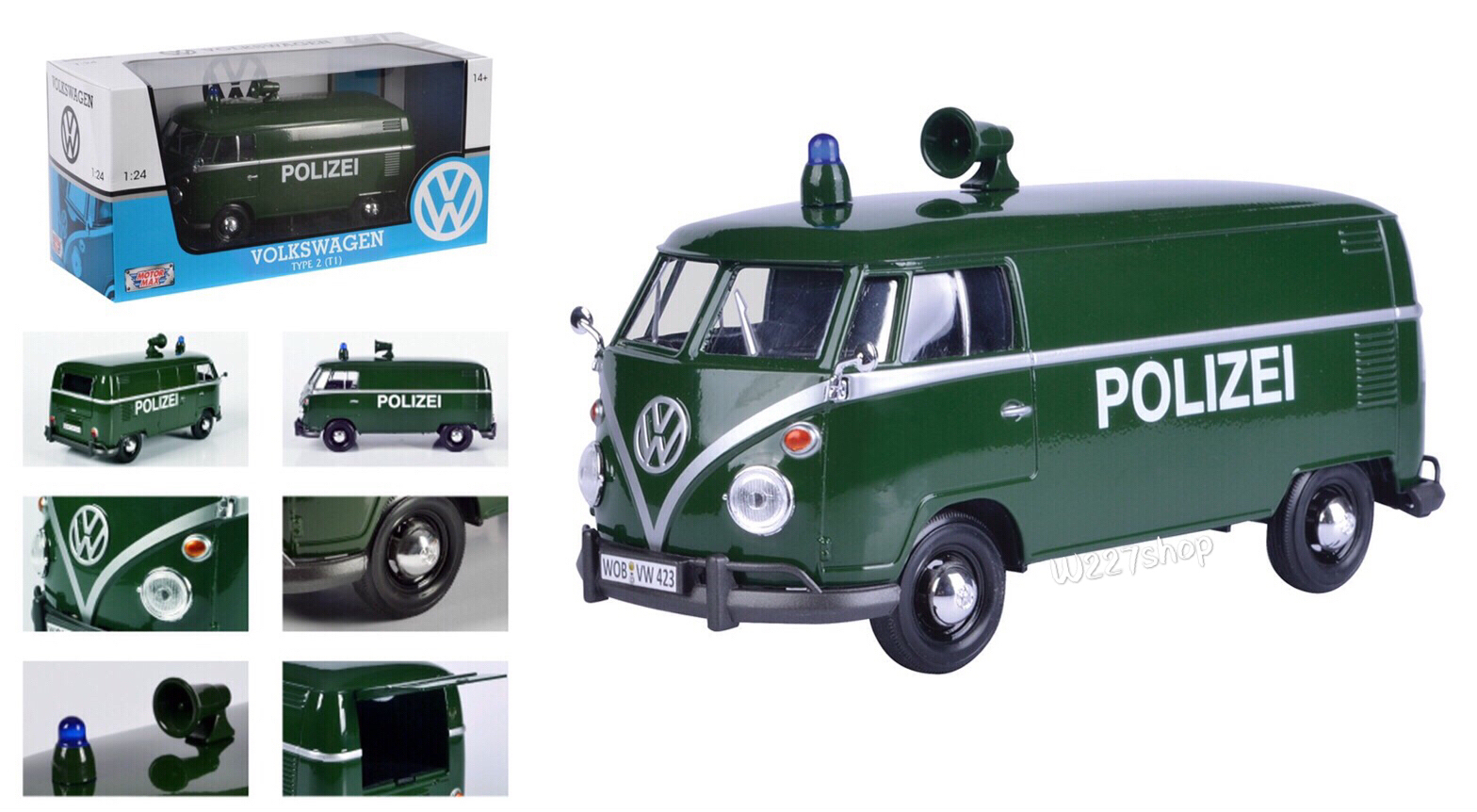 รถโฟล์คตู้ Volkswagen bus scale 1:24 โมเดลรถเหล็ก (ปลีก-ส่ง)
