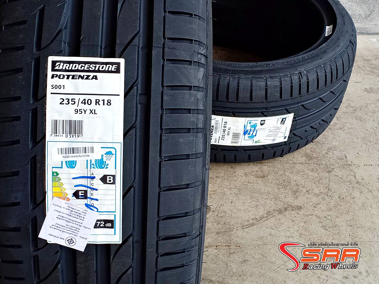 BRIDGESTONE POTENZA S001 235/40R18 ยางใหม่ปี19 ยางนำเข้าราคาพิเศษ