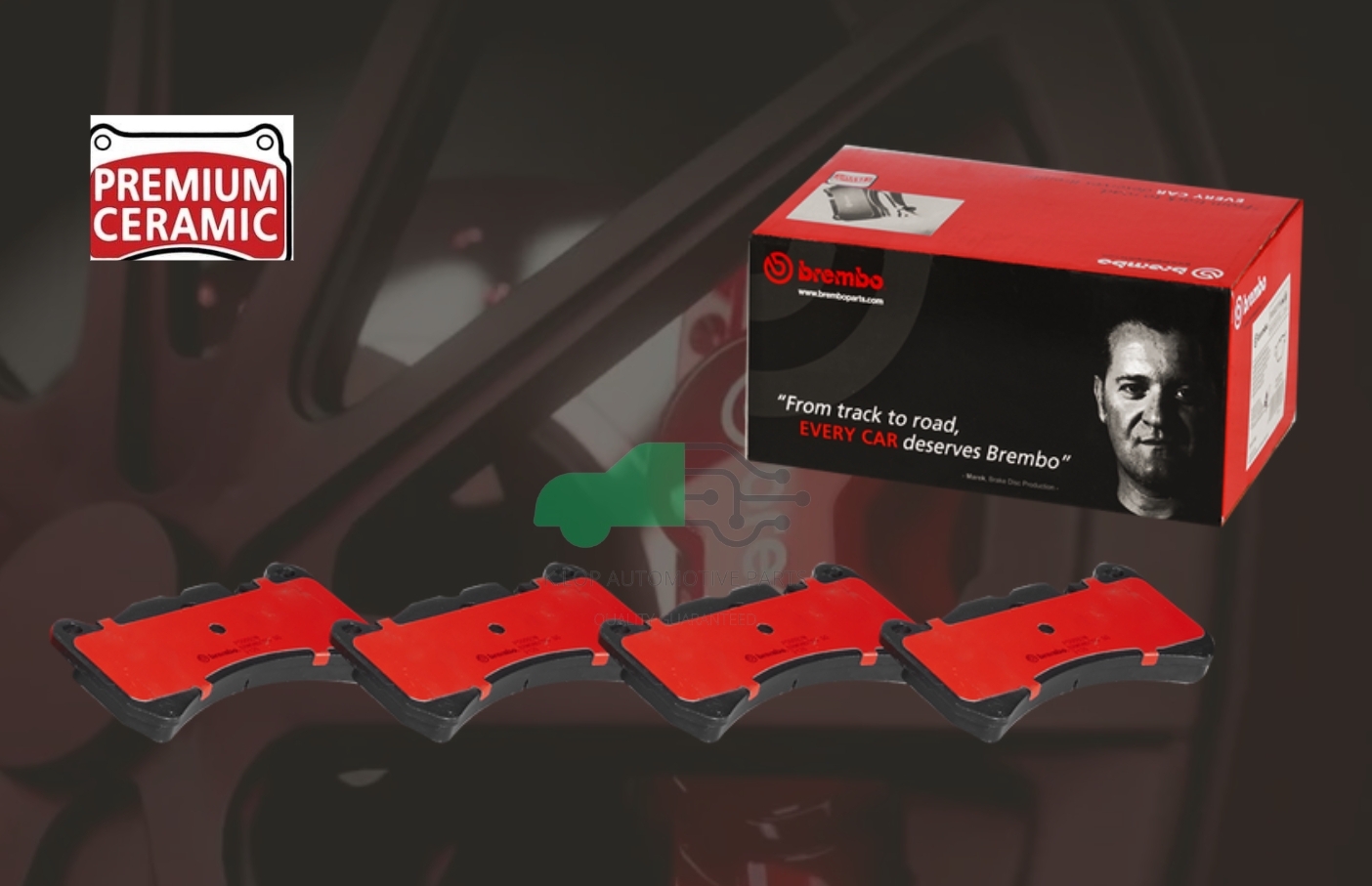 P50 092N ผ้าเบรกหน้า BREMBO รุ่น Ceramic) BENZิ 55AMG 63AMG CLK C209, SLK R171 (Brem 6 Pot)