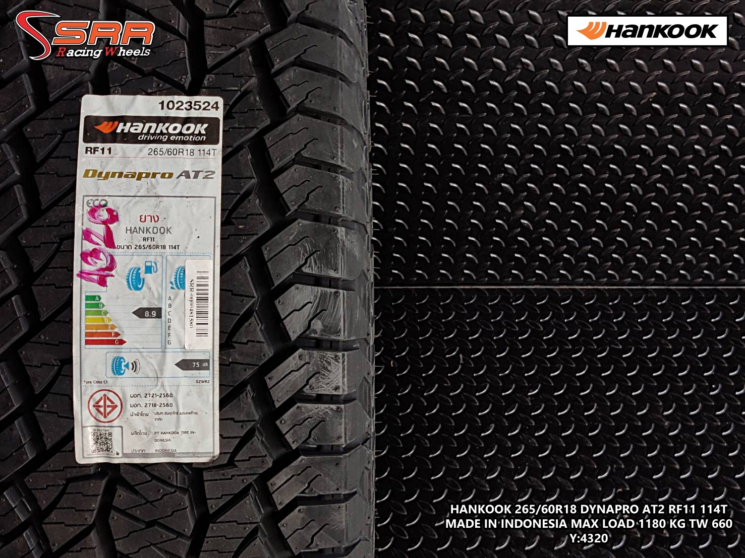 HANKOOK DYNAPRO AT2 RF11 265/60R18 ยางใหม่ปี2020 ลดราคาพิเศษ
