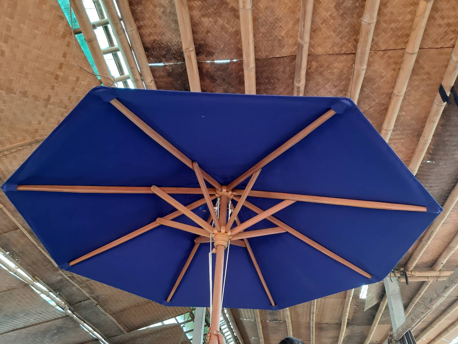 ร่มไม้ 50 นิ้ว ผ้า ซัลเบลล่า sunbella wood umbrella