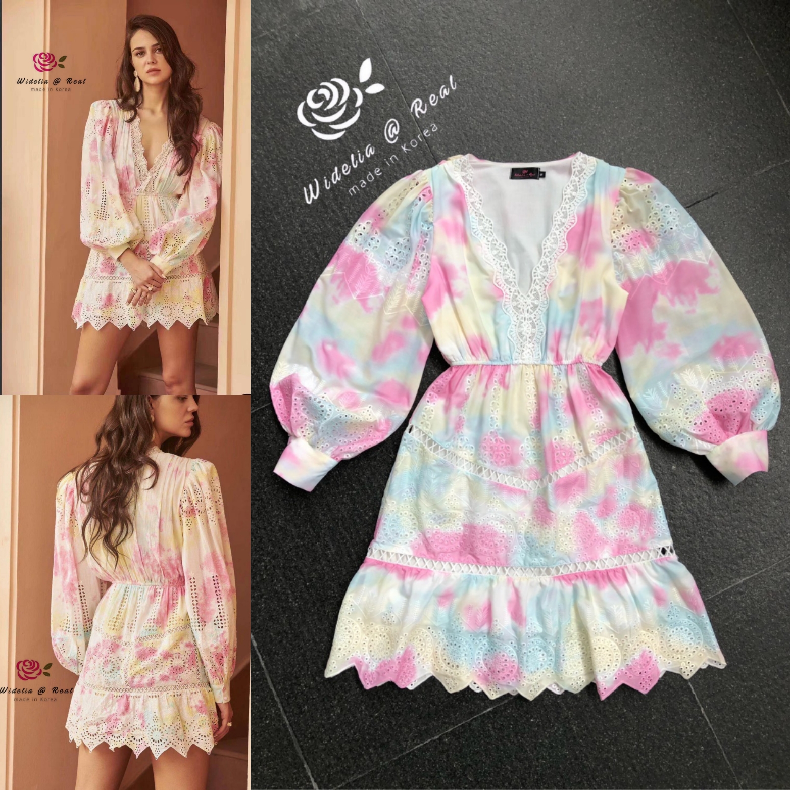 TL Mini dress มินิเดรสตัวสั้นแขนยาวแสนสวย เนื้อผ้าฉลุอย่างดี