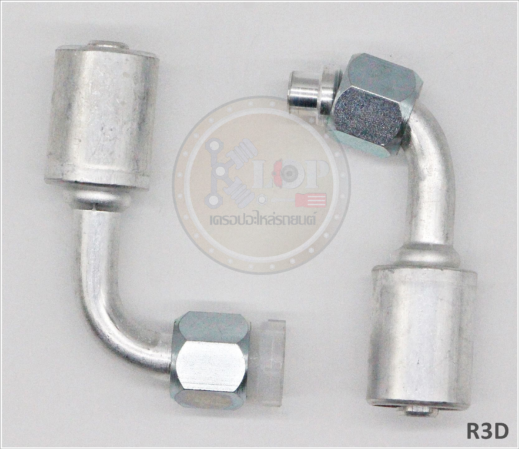 R3D พิตติ้ง 1/2นิ้ว -90องศา โอริง R12 (ปลอกอลูมิเนียม) (Vinn)