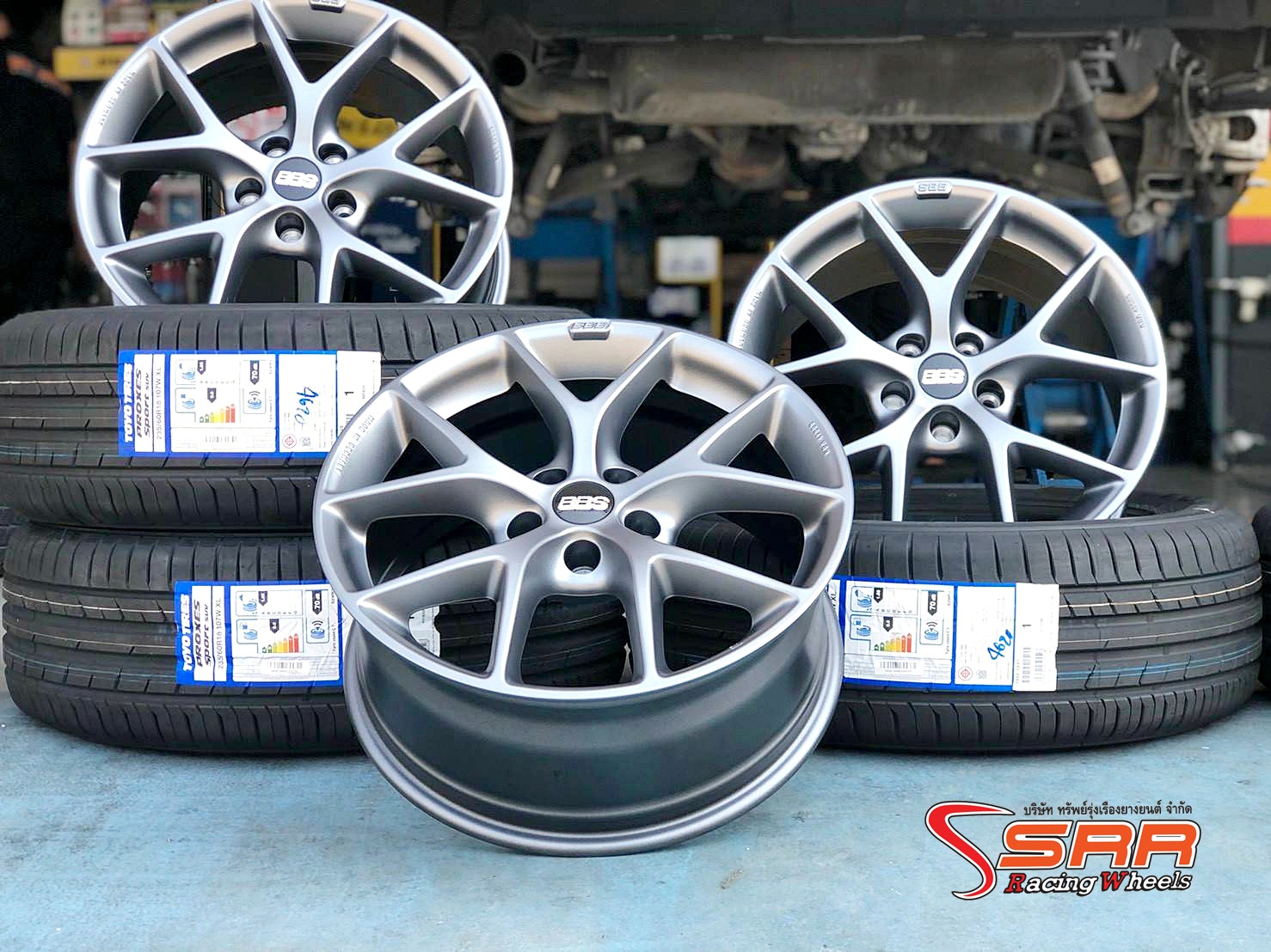 BBS SR017 ขอบ18 5H114.3 ET+40 HIMALAYA GERY ล้อแท้GERMANY ที่SRR