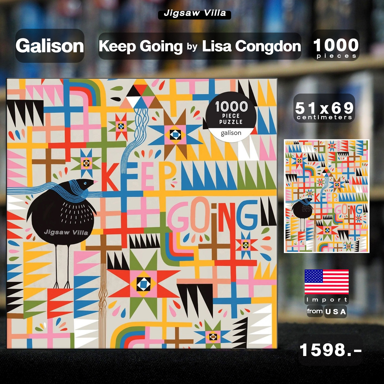 Galison - Keep Going by Lisa Congdon 1000 pcs.