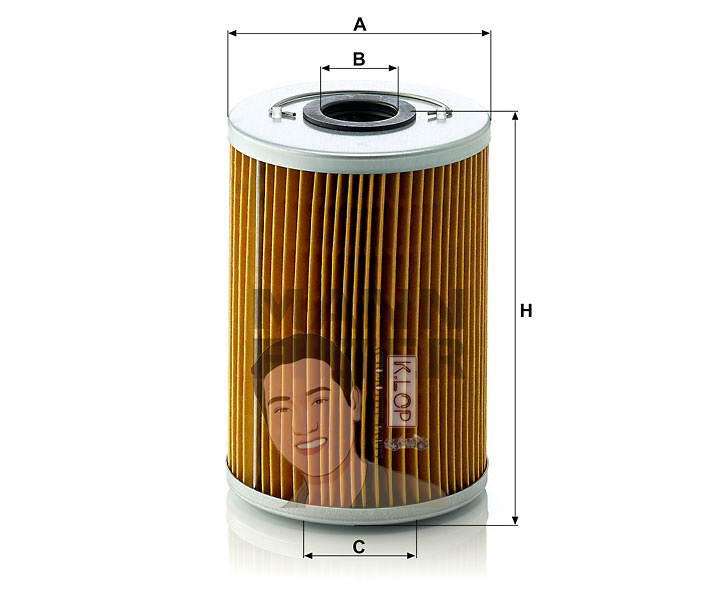 H929X กรองเครื่อง(Mann Filter) BENZ W114,W115 /S-KLASS(W116),(W126), SL(R107),W111 COUPE,W123 เครื่องยนต์ M110,M116,M117,M103 (MANN-FILTER***งานพรีเมี่ยมแท้นำเข้ายุโรป) Dimensions(mm.) A=83 B=11.5 C=23 H=121