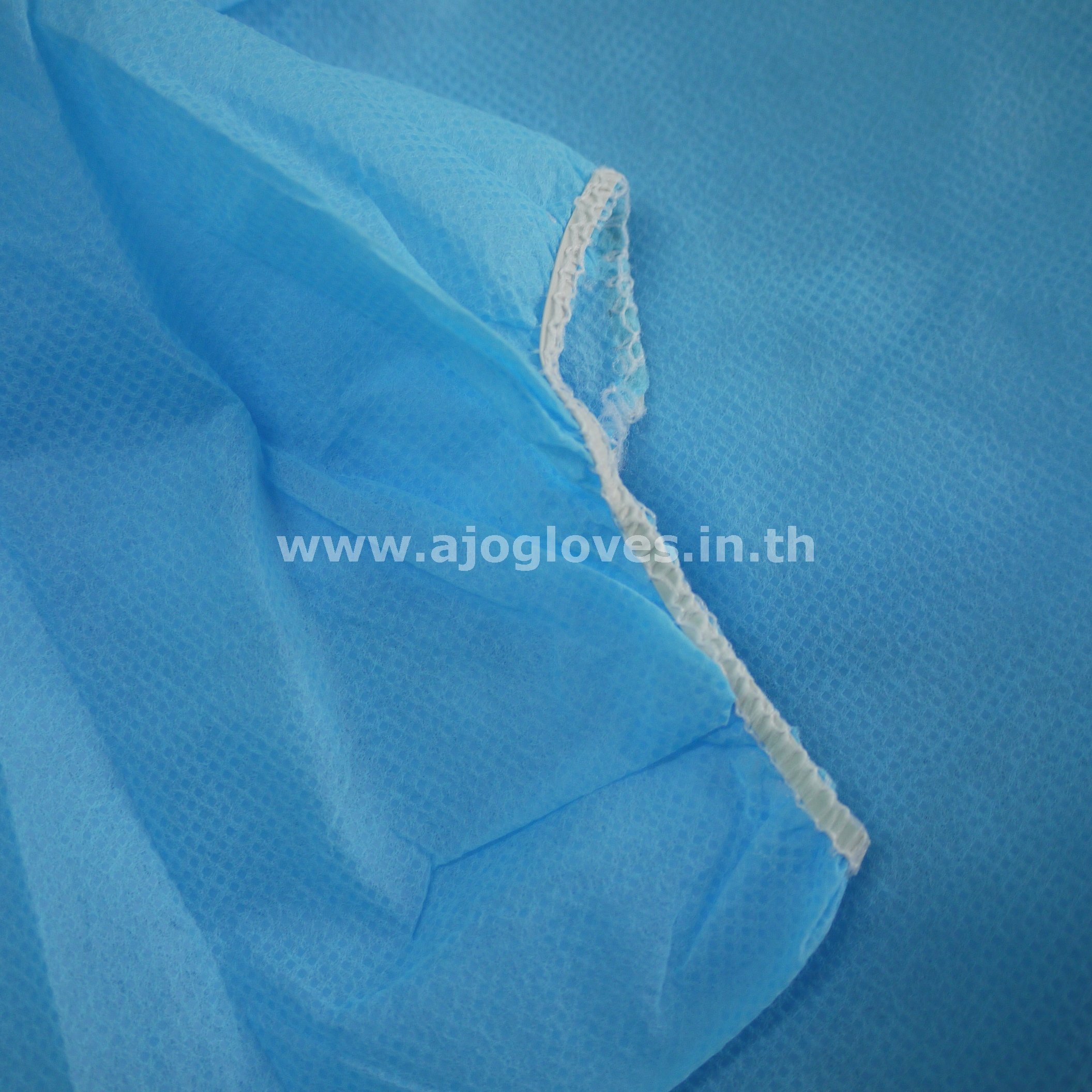 Disposable Isolation Gown เสื้อกาวน์ใยสังเคราะห์ สีฟ้า หนา 40 GRAMS