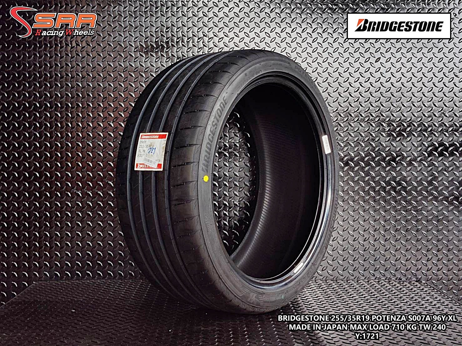 BRIDGESTONE POTENZA S007A 255/35R19 ยางใหม่ปี2021 ราคาพิเศษ