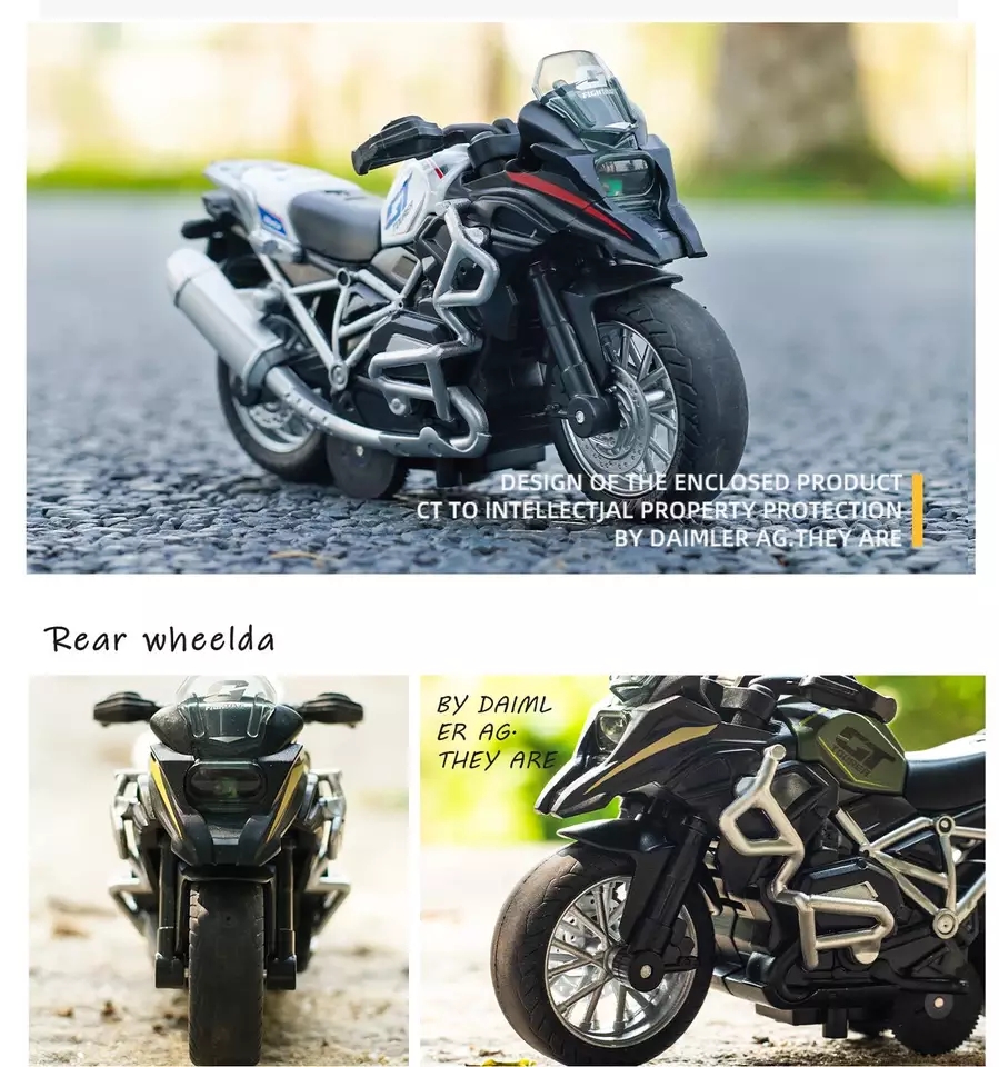 โมเดลรถมอเตอร์ไซค์ บิ๊กไบค์ Scale 1:14 มีเสียงมีไฟ (ปลีก-ส่ง)