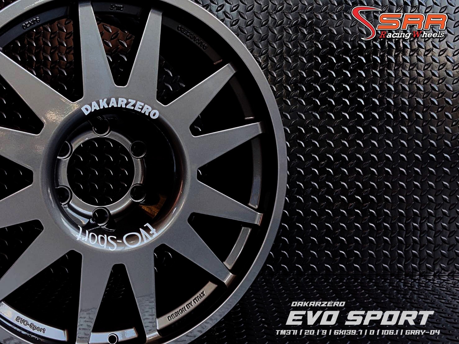 EVO SPORT ล้อไทย ขอบ20 นิ้ว 6H139.7 ET0 GRAY-D4 มีจำหน่ายที่SRR