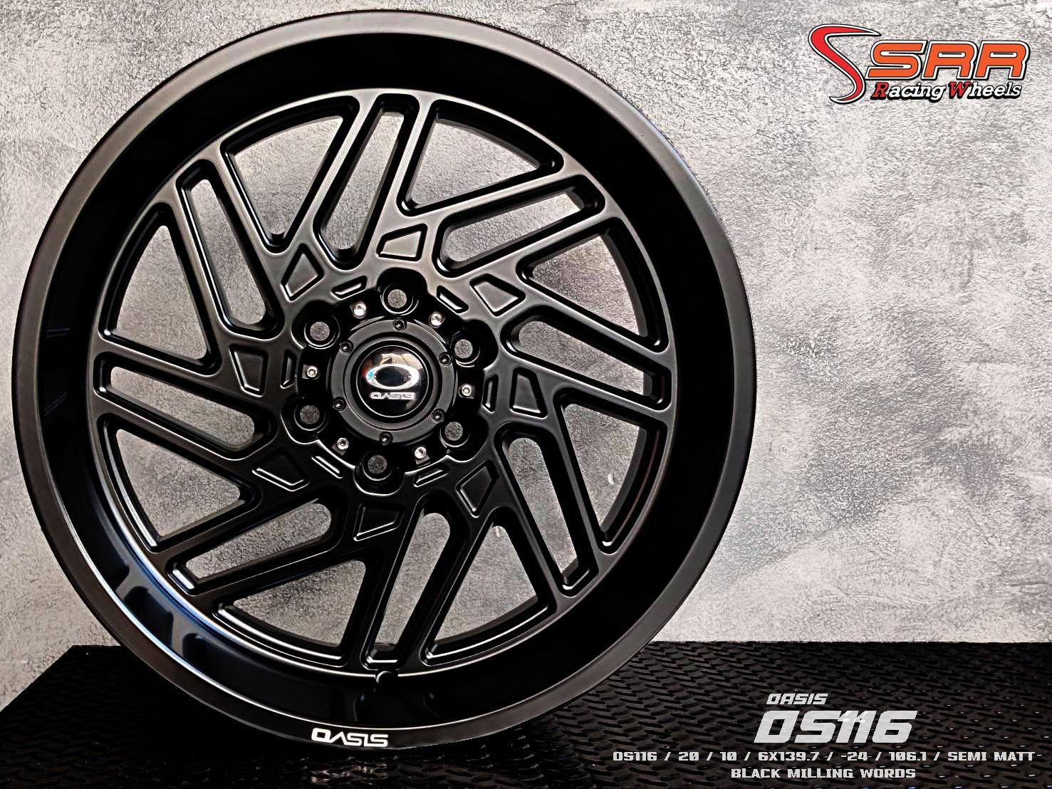 OASIS OS116 ขอบ20x10 6x139.7 ET-24 สีดำด้าน ราคาพิเศษ