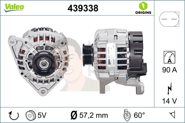 439338 ไดชาร์จ Valeo รุ่น VW PASSAT B5 1.8 90A