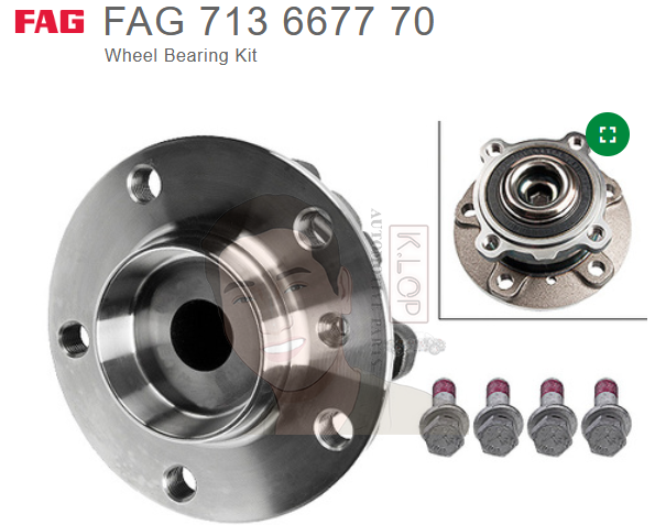 ยี่ห้อ FAG Kit ดุมล้อหน้า BMW E66 ปี02 ( 1 ข้าง )