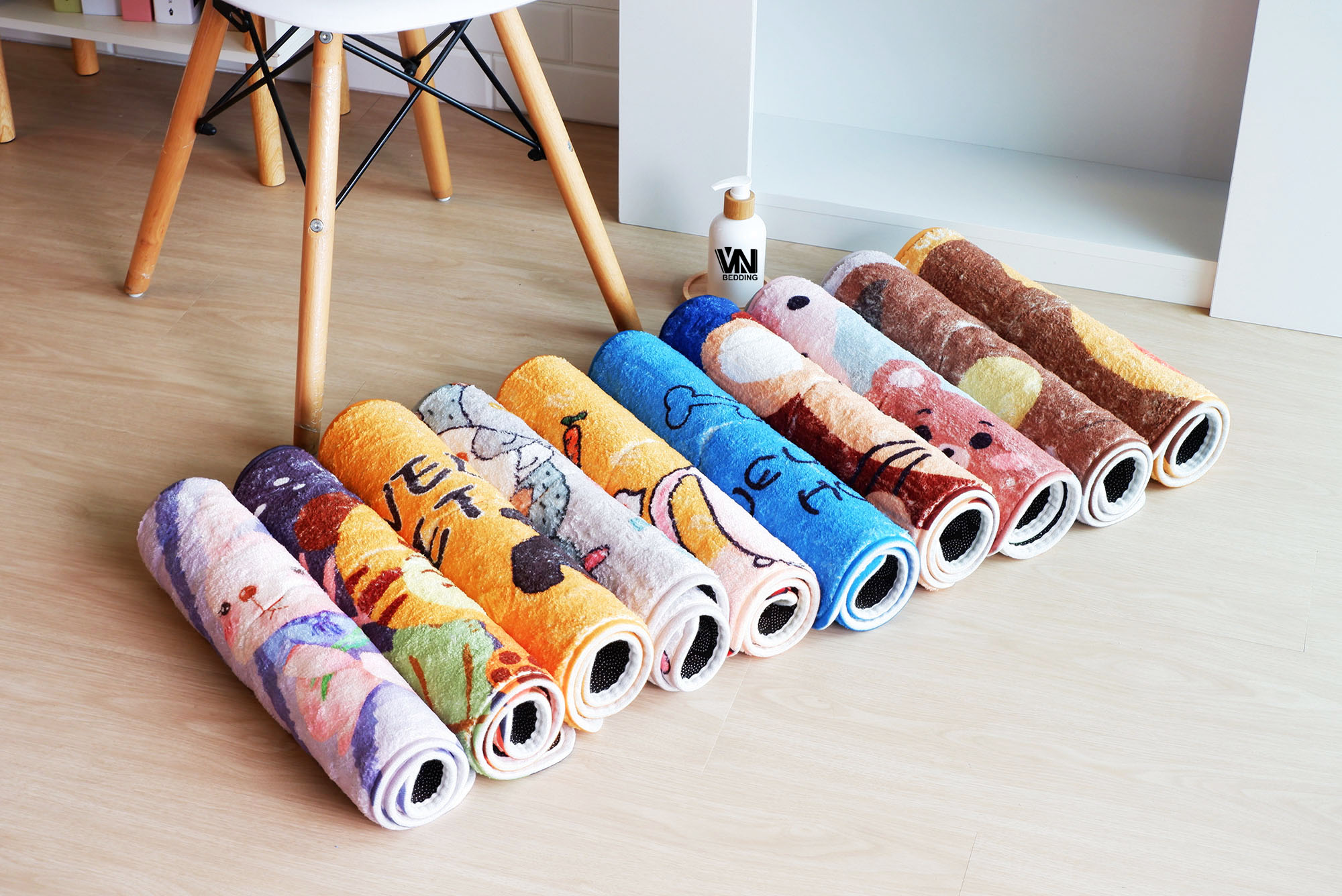 พรมเช็ดเท้านาโนลายการ์ตูน (10ผืน)