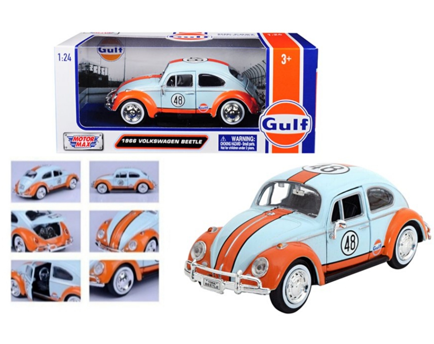 รถโฟล์คเต่า 1966 Volkswagen beetle scale 1:24 โมเดลรถเหล็ก (ปลีก-ส่ง)