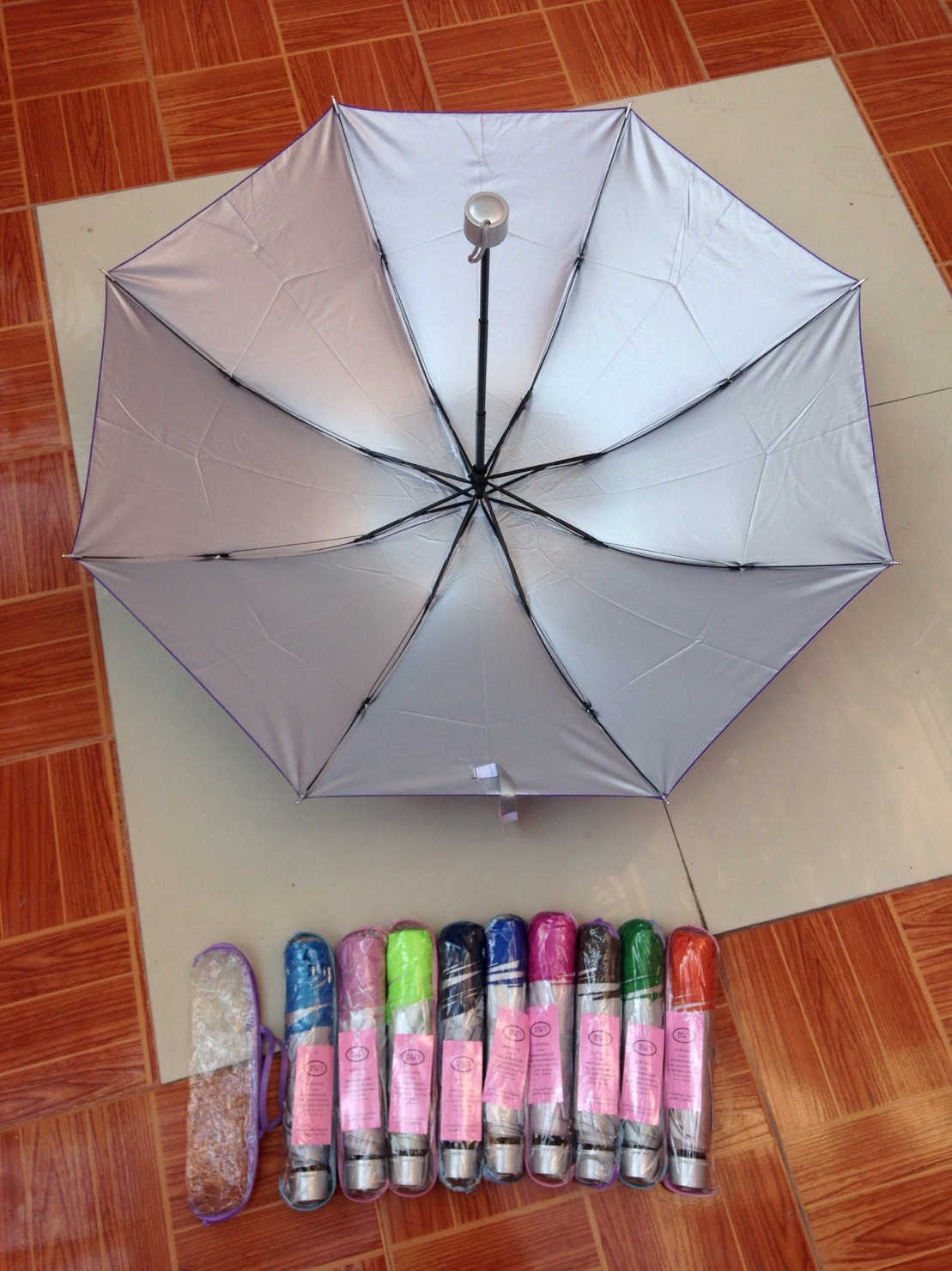 ร่มพับ3ตอน-ซองกระเป๋า