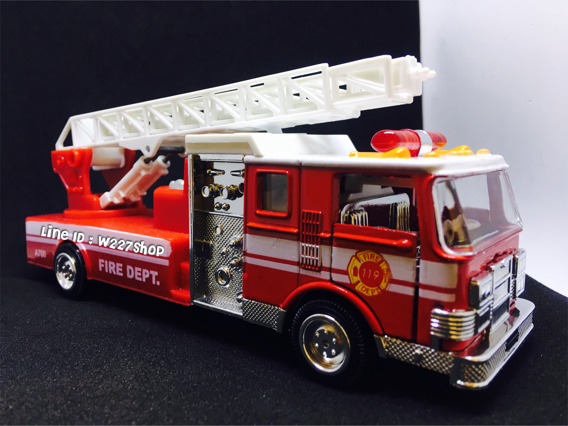 โมเดลรถเหล็ก รถดับเพลิง รถกู้ภัย มีเสียง มีไฟ (ปลีก-ส่ง)