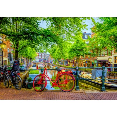 Bluebird Puzzle - The Red Bike in Amsterdam 1000 pcs.