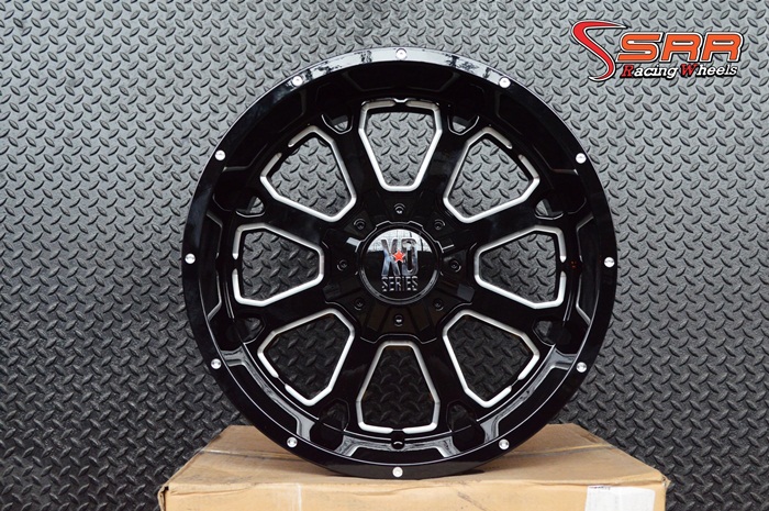 XD825 ขอบ20 นิ้ว GLOSS BLACK W / MILLED ACCENTS