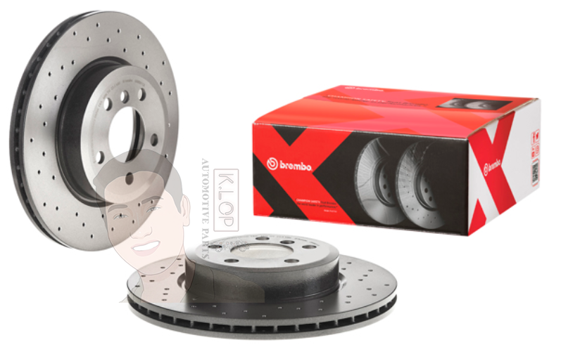 จานเบรค-หน้ารุ่น XTRA (ยี่ห้อ Brembo) BMW X3 E83 (20d 25i) (HC)