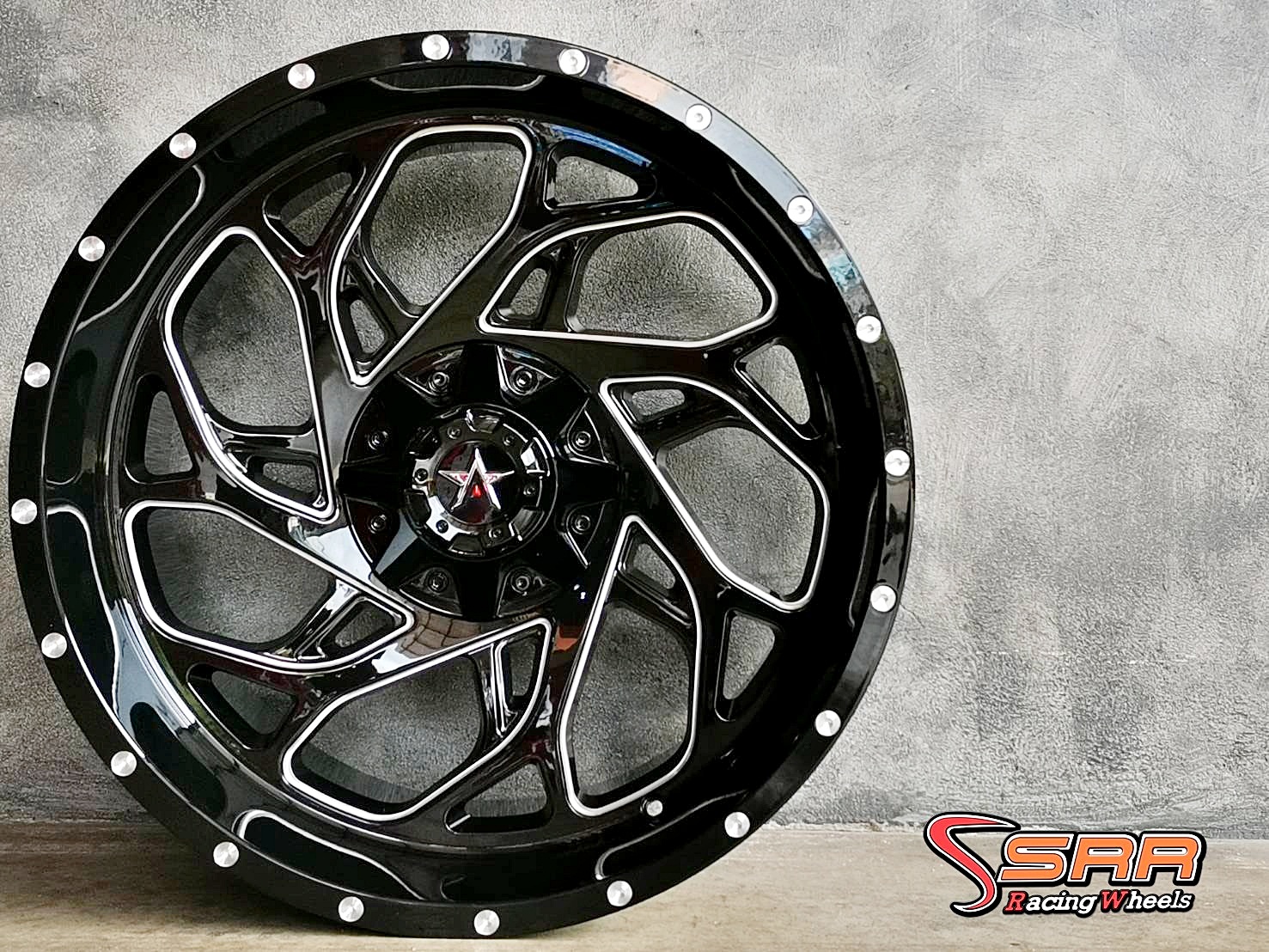 OASIS OW036 ขอบ22 6H139.7 ET-42 BLACK-MILLED ราคาพิเศษ