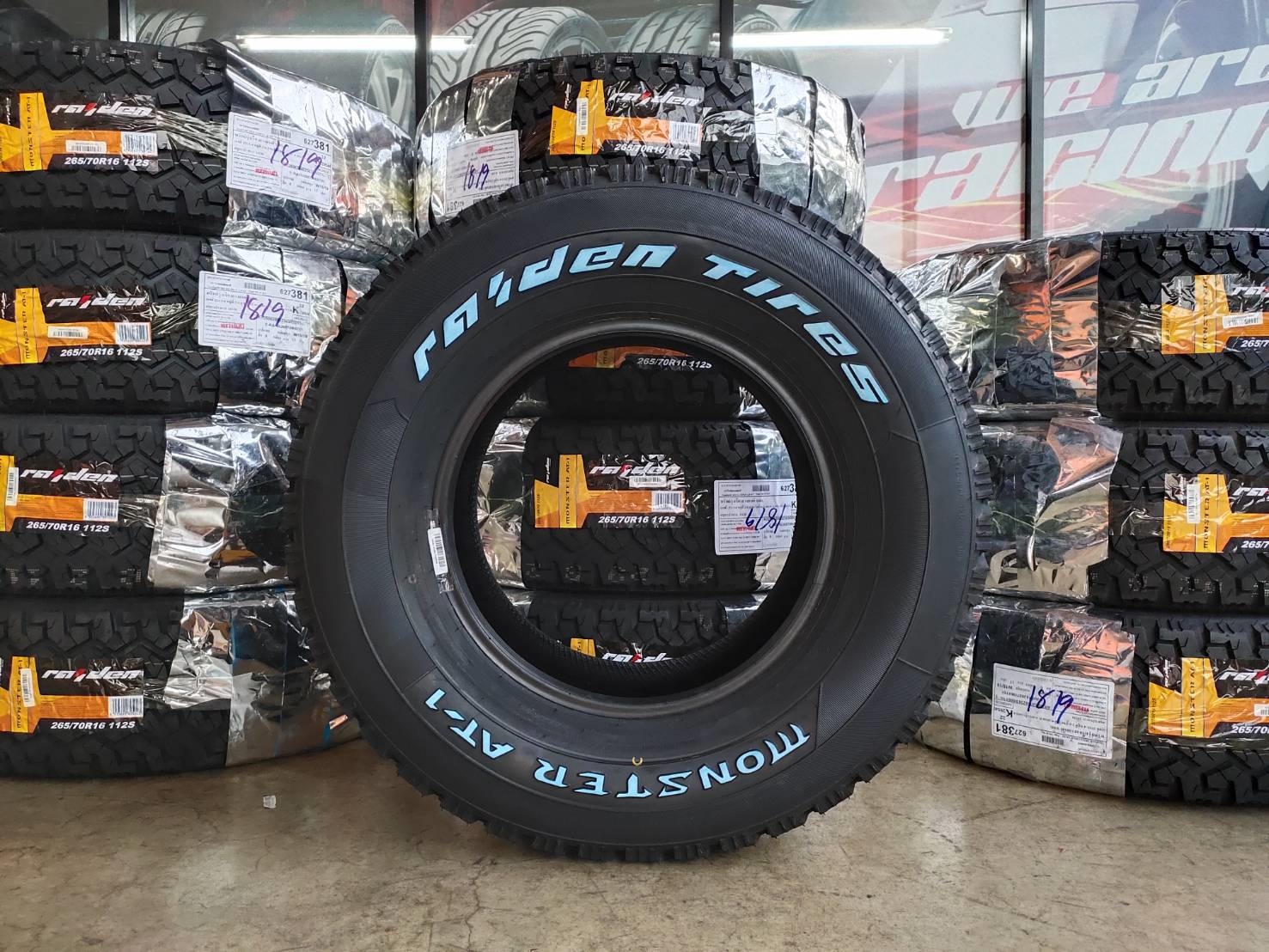 RAIDEN MONSTER AT-1 265/70R16 ยางใหม่ปี19 เส้นละ 3,500 บาท