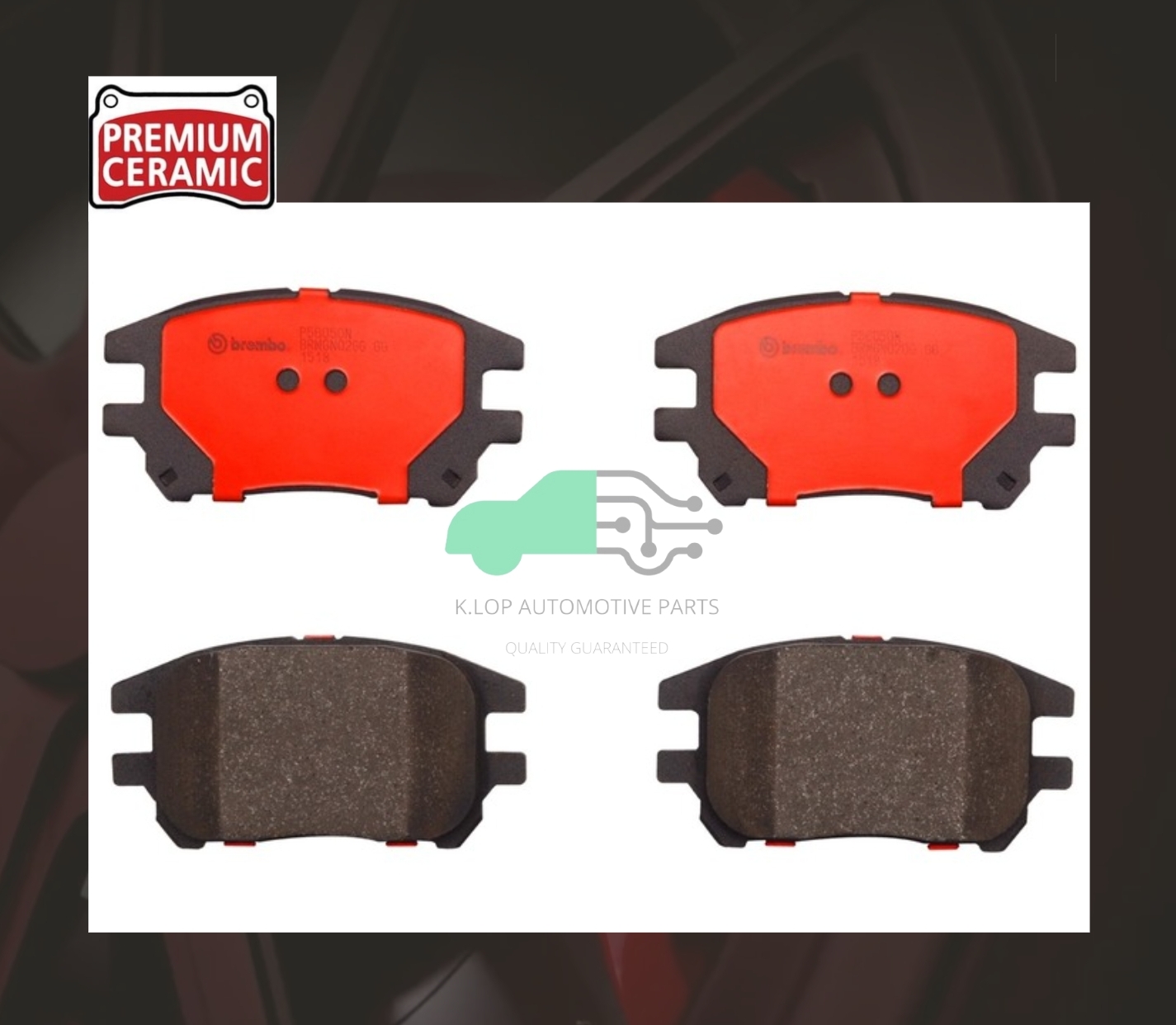 P56 050N ผ้าเบรกหน้า (แท้ BREMBO รุ่น Ceramic) LEXUS RX270, RX300, RX350, RX450 (MCU15) (3.0) 4x4 2000-2003