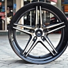 ADVENTUS AVS1 ขอบ20 หน้า9 หลัง10 นิ้ว 5x112 MATT BLACK MACHINE