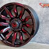 MARVEL-26 OASIS ขอบ18 6x139.7 ET+12 MATTE BLACK+RED MILLING SPOKES