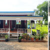 บ้านสวน ยกพื้นใต้ถุนโล่ง ปลูกท่ามกลางท้องทุ่งนาเขียวขจี.