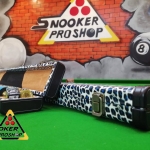 กล่องใส่ไม้คิว แบบไม้หุ้มผ้าPU 3D ลายเสือดาว Limited