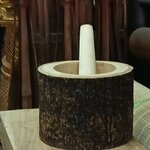 ครกไม้ วัสดุธรรมชาติ