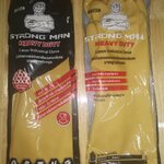 ถุงมือยางสีเนื้อ สตรองแมน (STRONG MAN) ยาว 16 นิ้ว