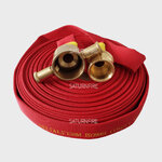 สายดับเพลิง ผ้าใบสังเคราะห์ สีแดง polyester, DELTA (1.5"x20m, Alu1.5")