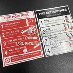 สติ๊กเกอร์ วิธีใช้ Hose Reel และ ถังดับเพลิง