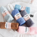 ผ้าเช็ดผมขนแกะรังผึ้ง 1 โหล