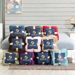 ผ้าห่มนาโนรุ่นหนานุ่มสีพื้น 6 ฟุต Hilton (1.2kg) (12 ผืนคละสี)