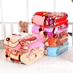 ผ้าห่มขนมิ้งค์เด็ก หนา 2 ชั้น มีลายทั้ง 2 ด้าน (12 ผืนคละลาย)