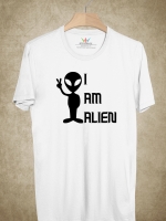 BP387 เสื้อยืด I AM ALIEN