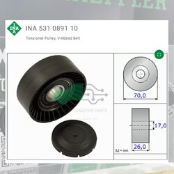 (INA) : ลูกรอก 70มม. 1-3ZZ Altis 1.6/1.8 ปี 01 ZZE121-2, ZZT230-1