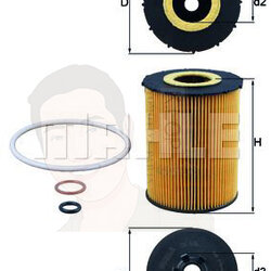OX 636D กรองน้ำมันเครื่อง (BMW N62 / 7 (E65 E66) ปี05, X5 (E70)