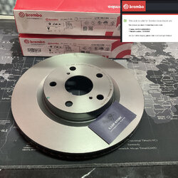 09 A417 11 จานเบรก-หน้า UV(ยี่ห้อ Brembo) TOYOTA Camry ACV40 2.0 2.4 3.5 Hybrid ปี 2006-2013 /TOYOTA Camry ACV50 2.0 2.5 ปี 2014-> /TOYOTA Rav 4 ปี 2009-2013/LEXUS ES200-350 ASV60