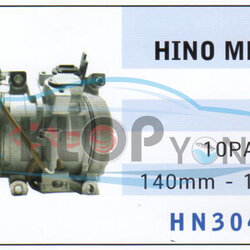 HN30450 (คอมแอร์ Moteo) Hino Mega 24V. 10PA15C 140mm.-10PK