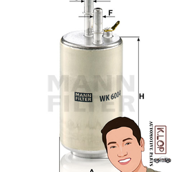 WK6004 ไส้กรองเบนซิน (VOLVO) S60T5 Gen II : 2.0 CC : MANN-FILTER แท้นำเข้ายุโรป