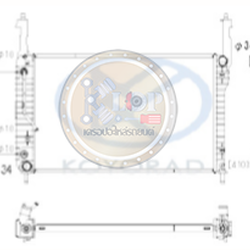 (แผงหม้อน้ำรถยนต์ KOYORAD) หม้อน้ำ(AT) CAPTIVA 07 (ดีเซล)