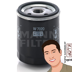 W7020 ไส้กรองนำมันเครื่อง (VOLVO) C30, C70 II, S40 II, V50 : B41 , B42, D41, D42 : MANN-FILTER แท้นำเข้ายุโรป