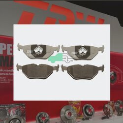 GDB917 ผ้าเบรกหลังแท้ TRW (COTEC) : BMW E36 M3 / 3.0L, 3.2L, E34