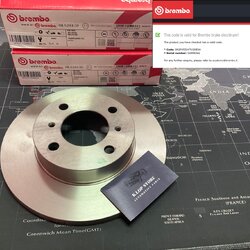 08 5243 30 จานเบรค ล้อ F (ยี่ห้อ BREMBO) รุ่น Std MITSUBISHI Lancer E-car 1.3, โคลท์ 1.3 ปี1992-1996